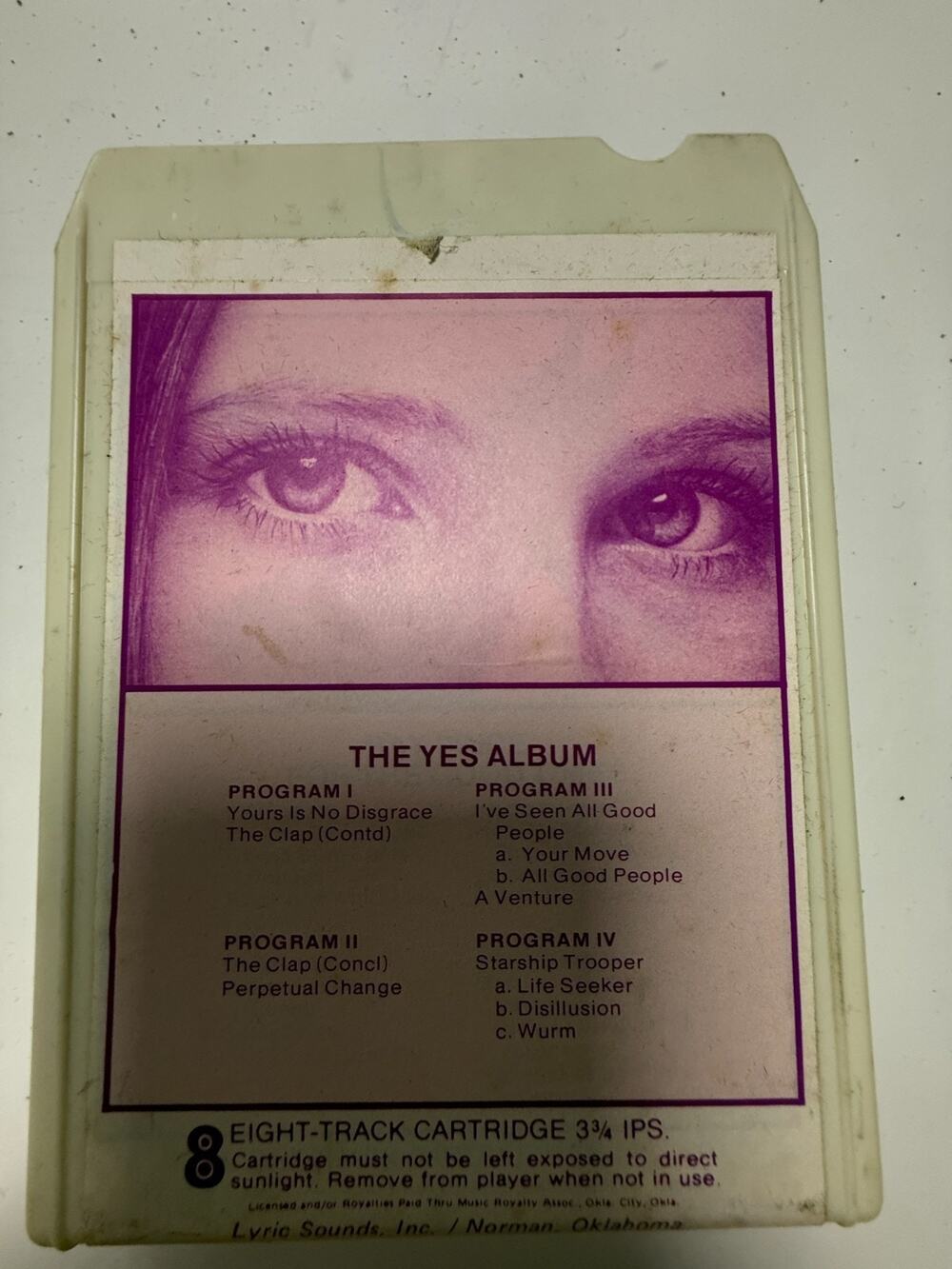 Yes The Yes Album 8 Track Tape Prog Rock Classic Starship Trooper